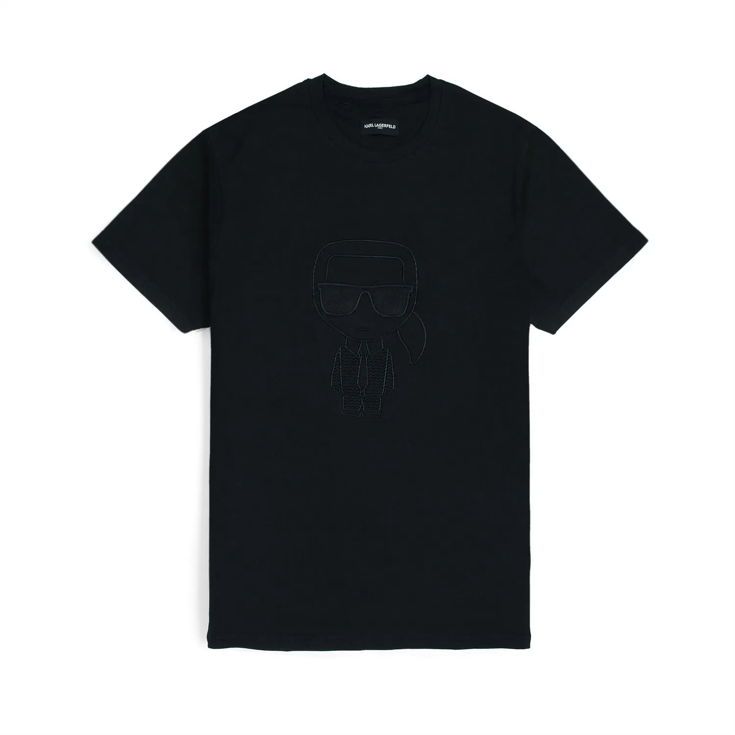 KARL Black Embroidered Logo T-Shirt