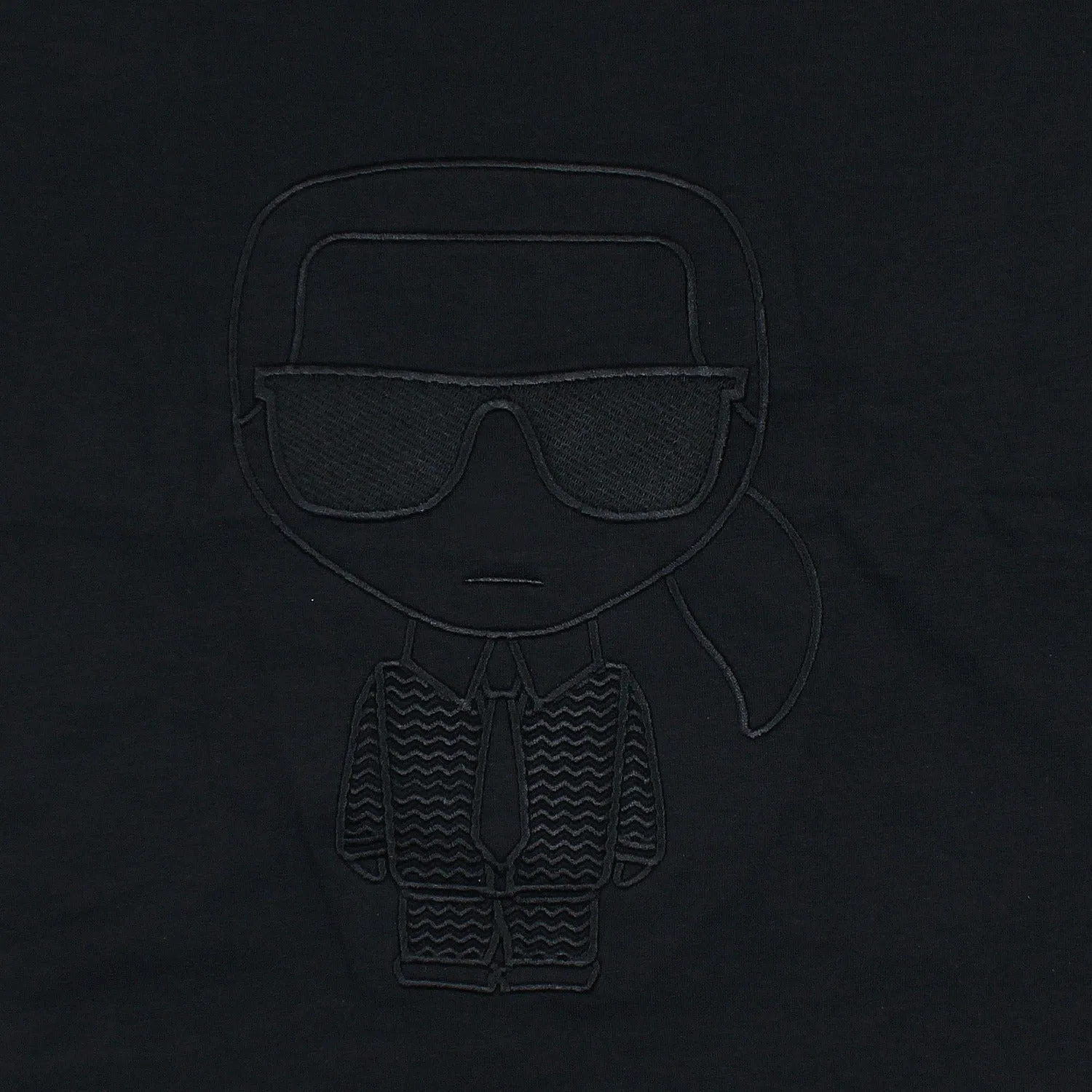 KARL Black Embroidered Logo T-Shirt