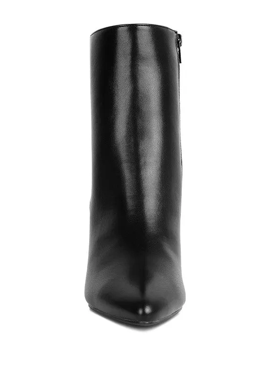Keep Up- Black Ankle Bootie with Block Heel