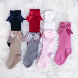 Knee High Bow Socks