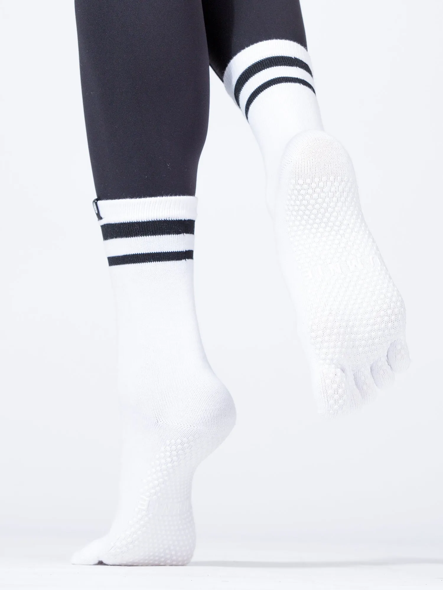 KNEE HIGH FULL TOE YOGA GRIP SOCKS