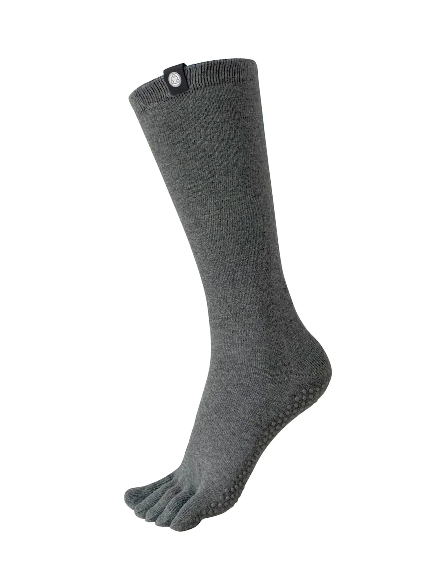 KNEE HIGH FULL TOE YOGA SOCKS, GREY