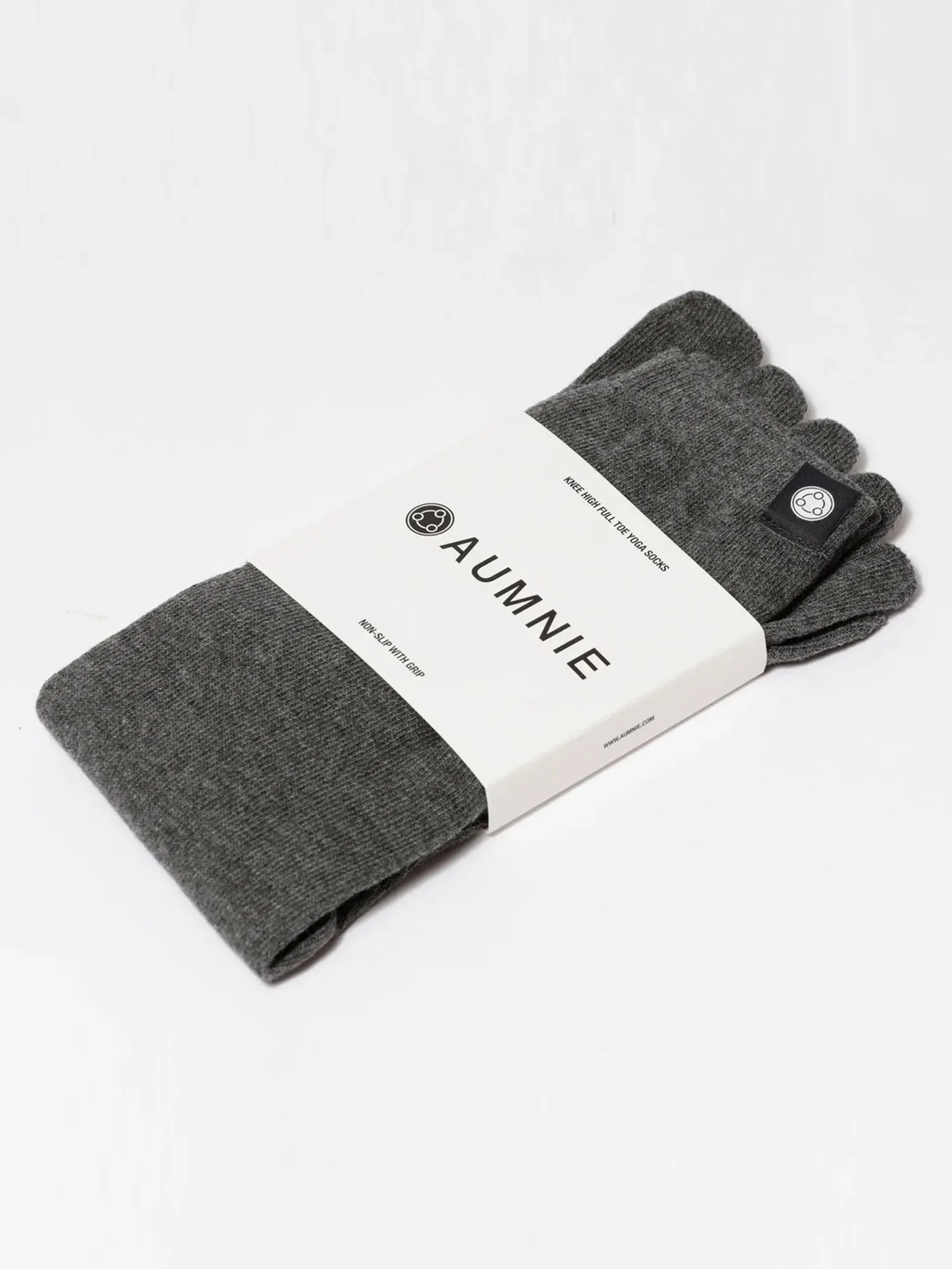 KNEE HIGH FULL TOE YOGA SOCKS, GREY