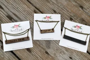Leather Bar Necklace