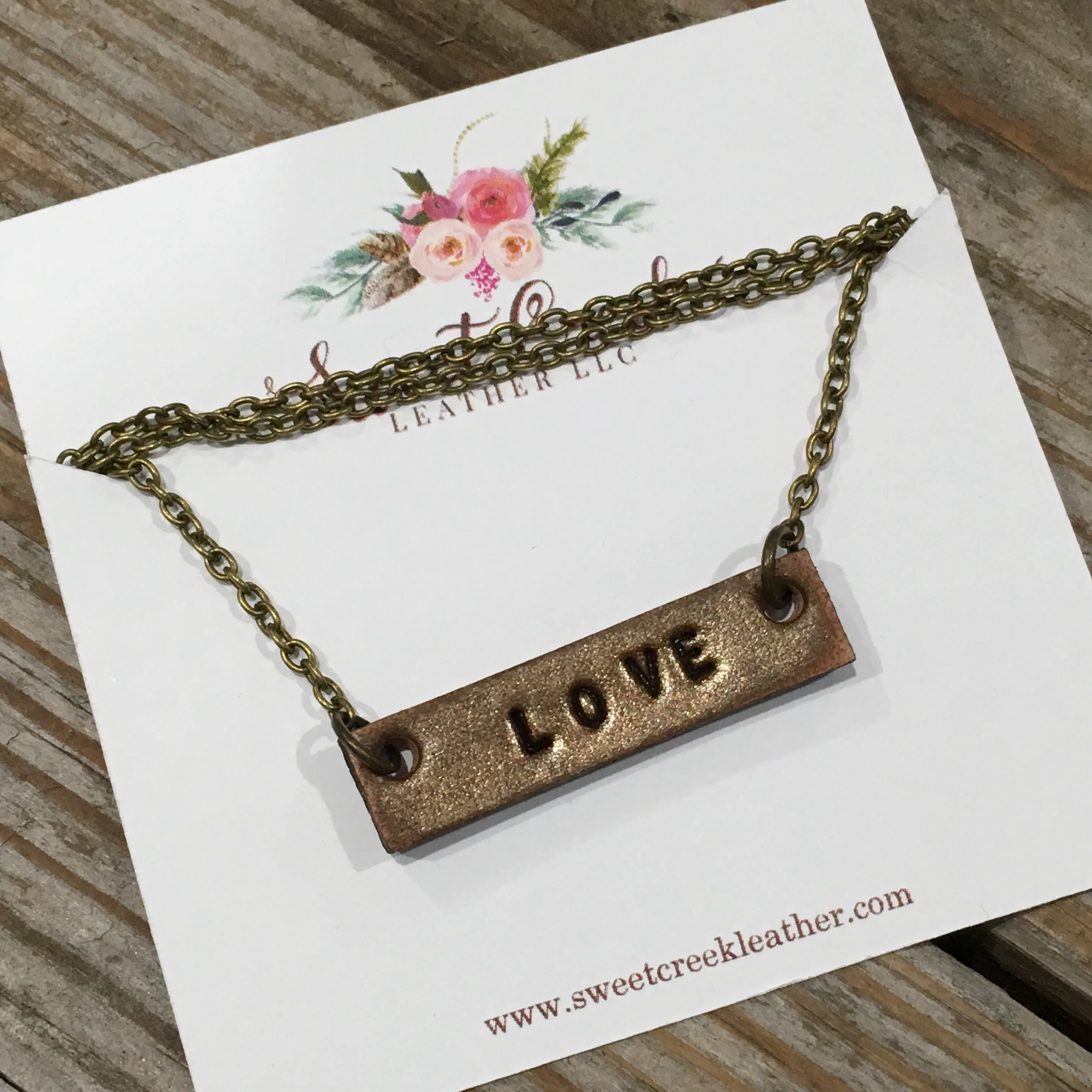 Leather Bar Necklace