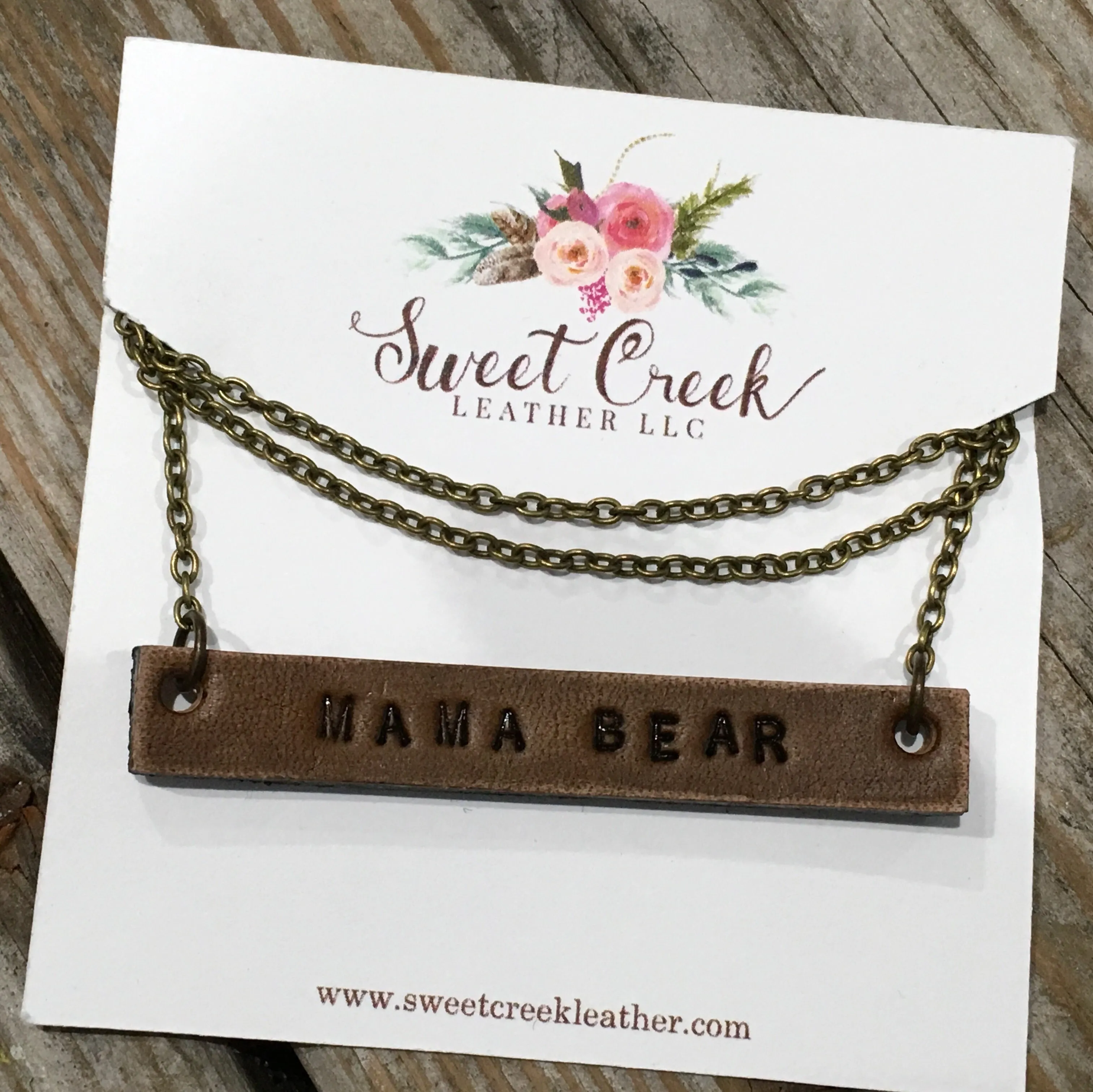 Leather Bar Necklace