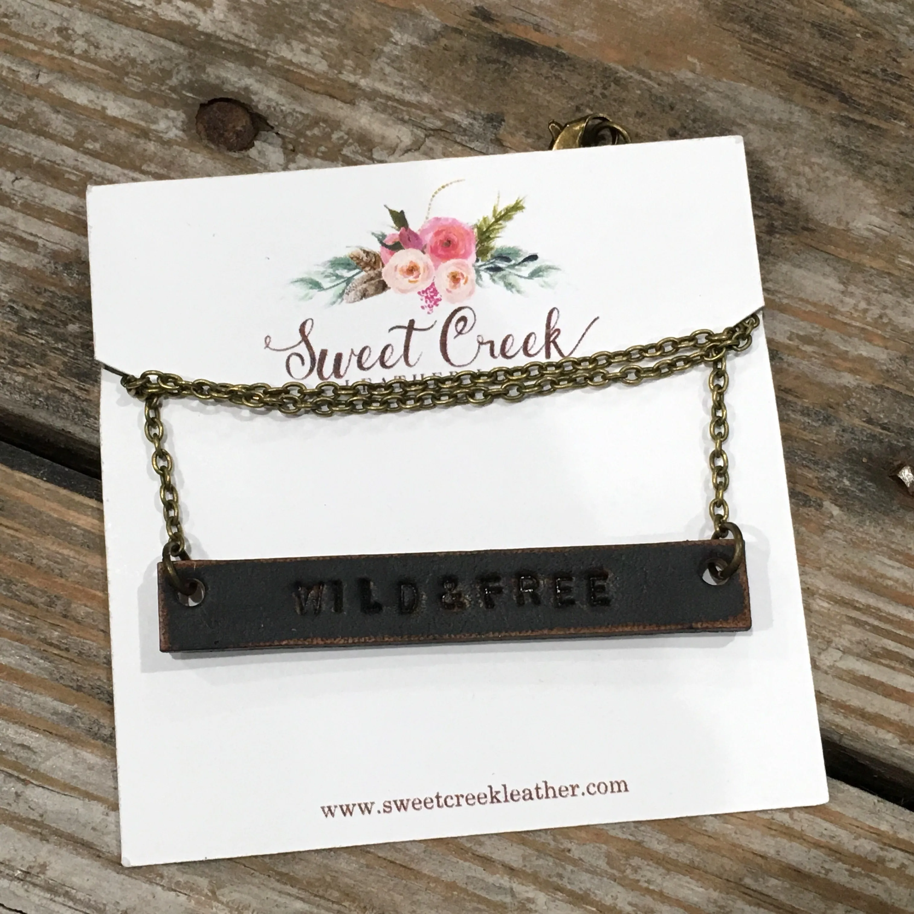 Leather Bar Necklace