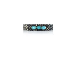 Leather Labradorite Bar Bracelet