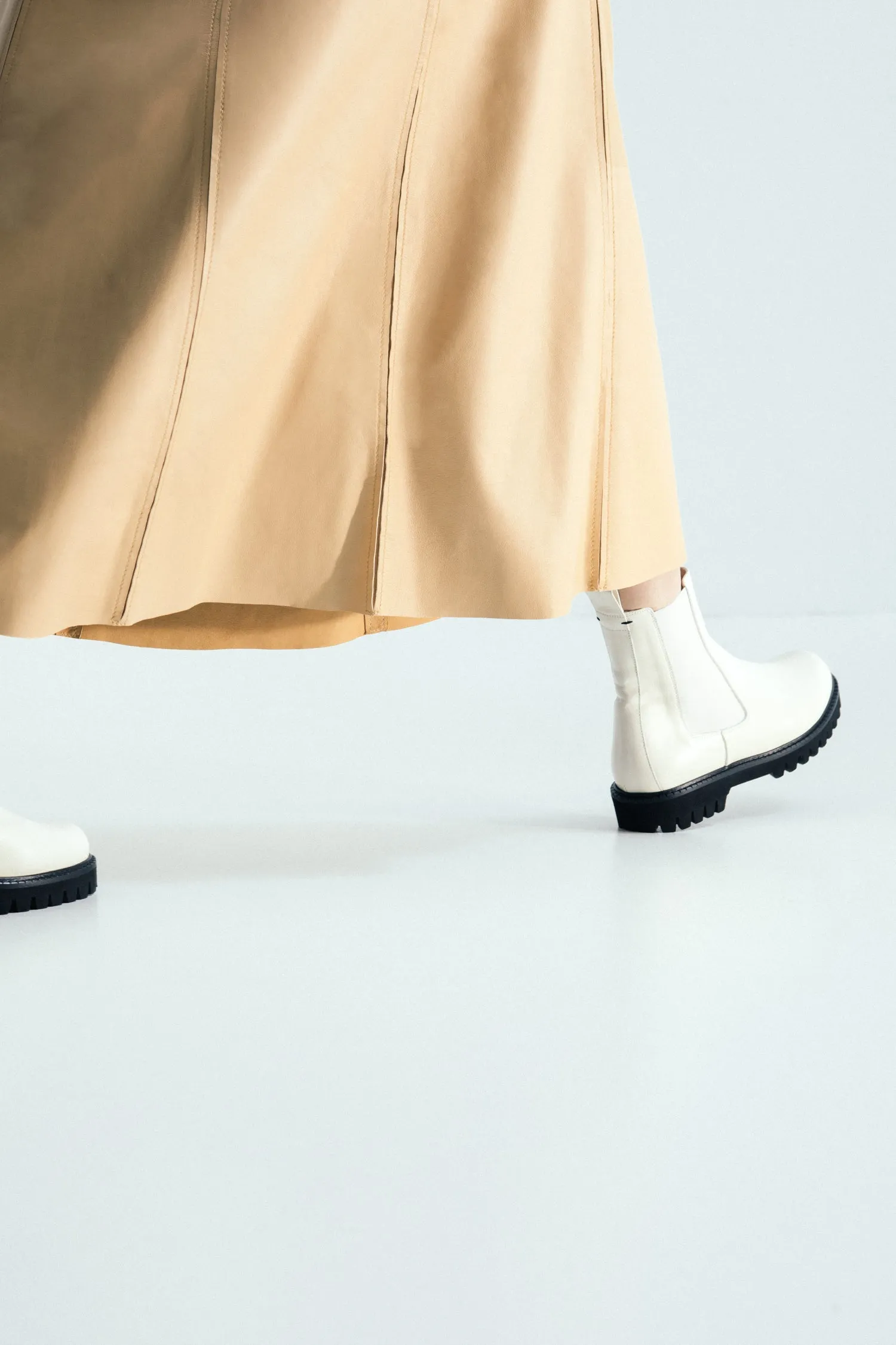 Leather Lug Sole - White