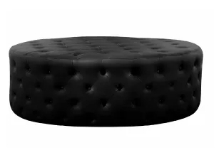 LENOX ROUND OTTOMAN - BLACK