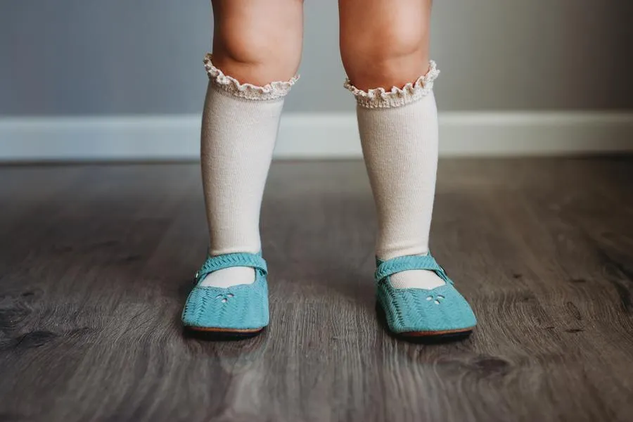 Little Stocking Co Lace Top Knee High Socks - Vanilla Cream