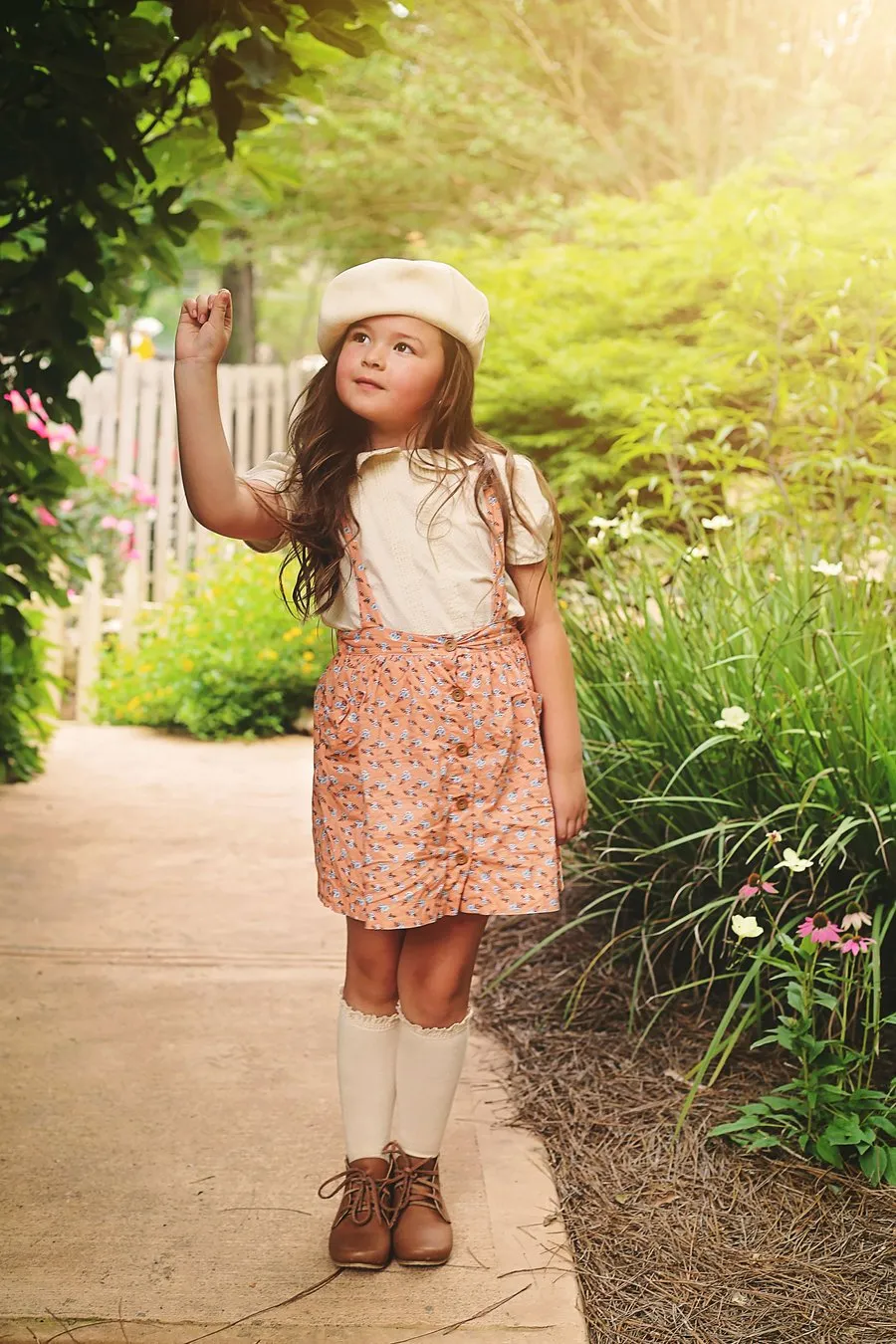 Little Stocking Co Lace Top Knee High Socks - Vanilla Cream