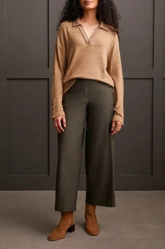 Long Sleeve Johnny Collar Top
