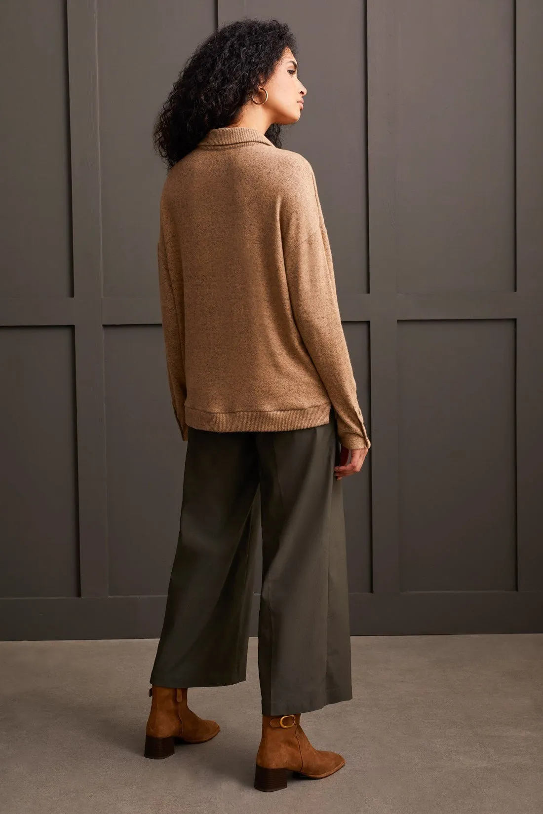 Long Sleeve Johnny Collar Top