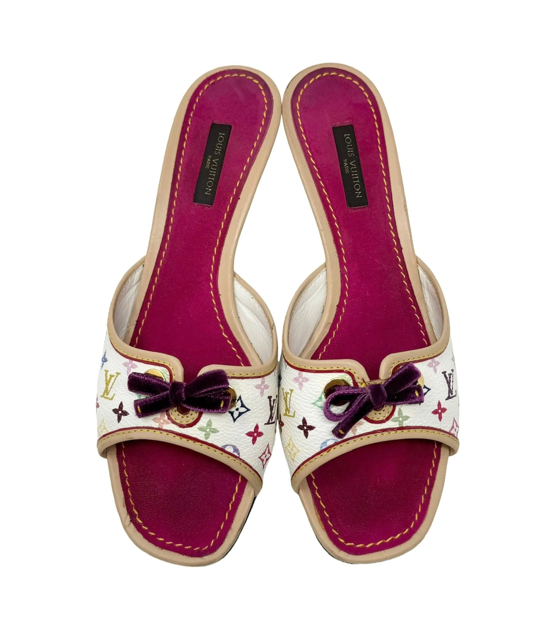 Louis Vuitton Multicolor Monogram Kitten Heels