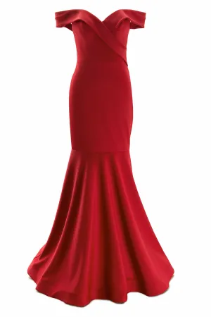 MACloth Women Off Shoulder Mermaid Long Formal Prom Dress Wedding Party Gown