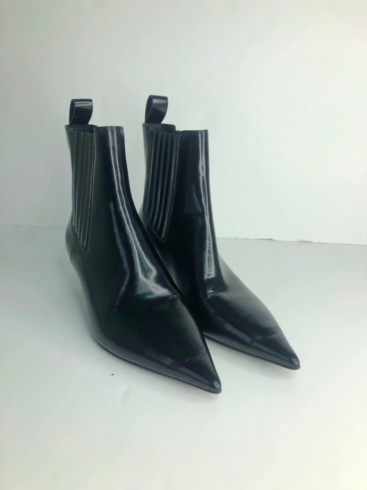 Marc Cain Black Leather Ankle Boots UK 4 EU 37