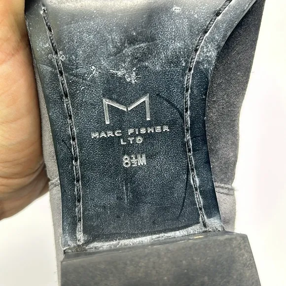 Marc Fisher Grey Suede Chelsea Boot Size 8.5