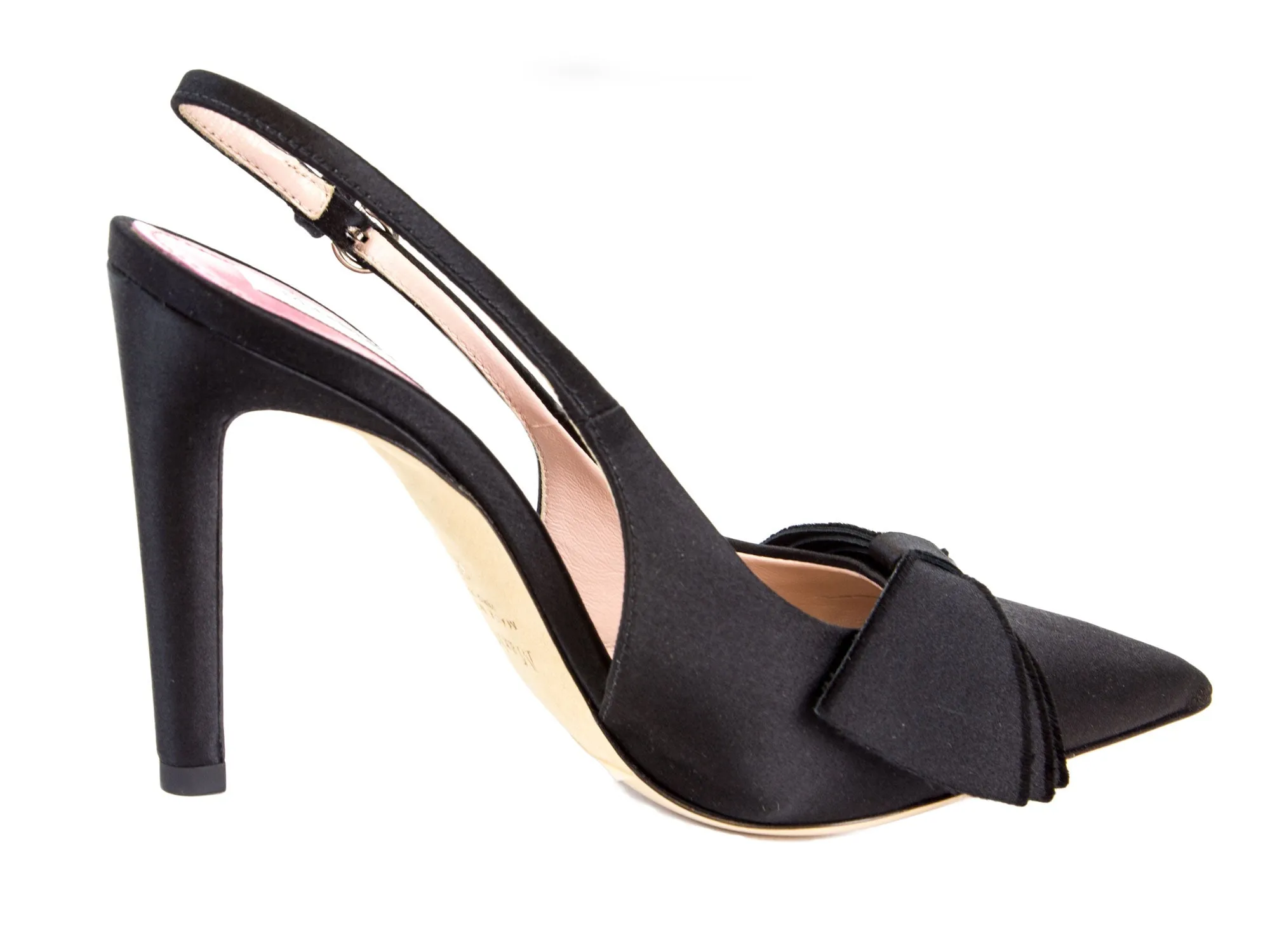 Max Mara Women's Bussola Satin Slingback Pumps
