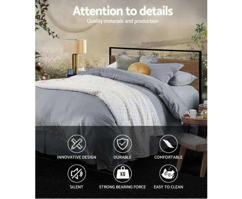 Metal Bed Frame Mattress Base Platform Foundation Black Dane
