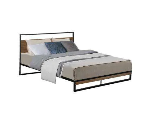 Metal Bed Frame Mattress Base Platform Foundation Black Dane