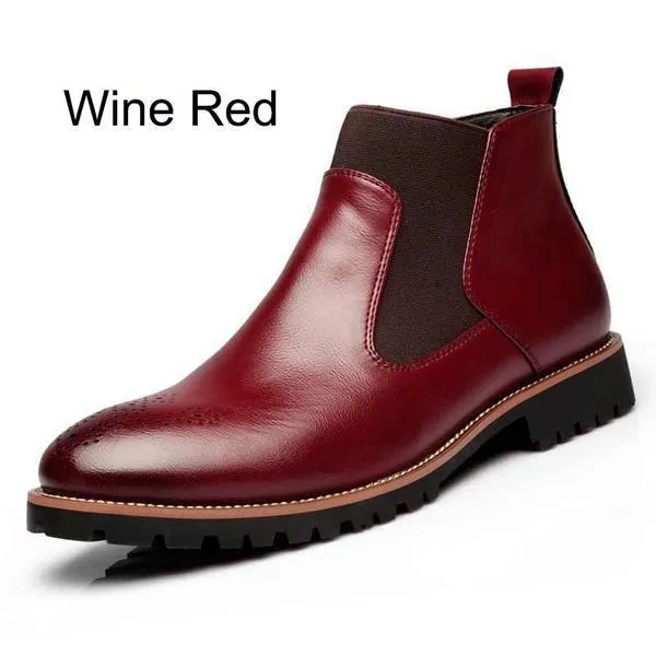 Mid High Chelsea Men Ankle Boots