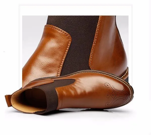 Mid High Chelsea Men Ankle Boots