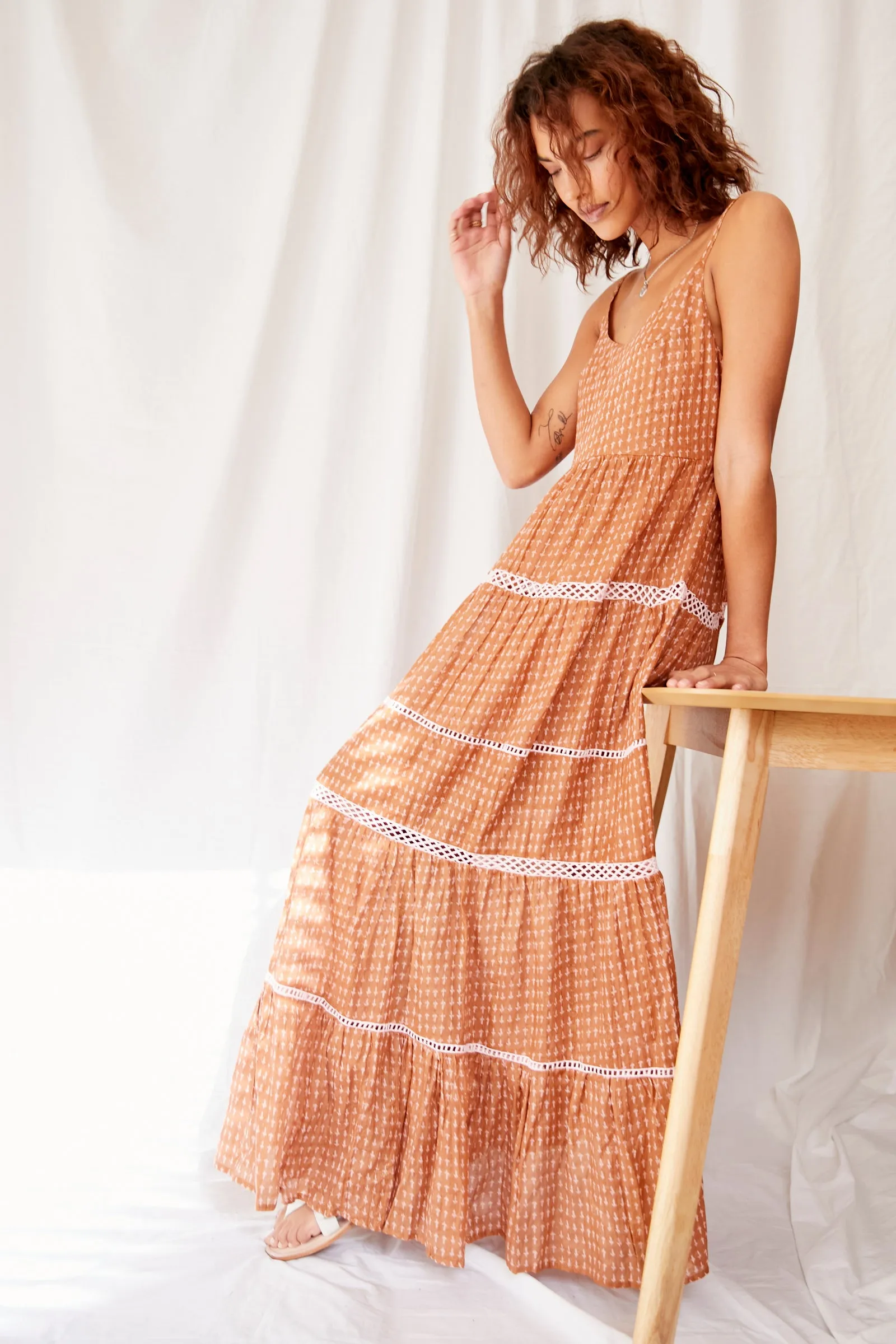 MIDNIGHT DANCE PRINTED MAXI DRESS
