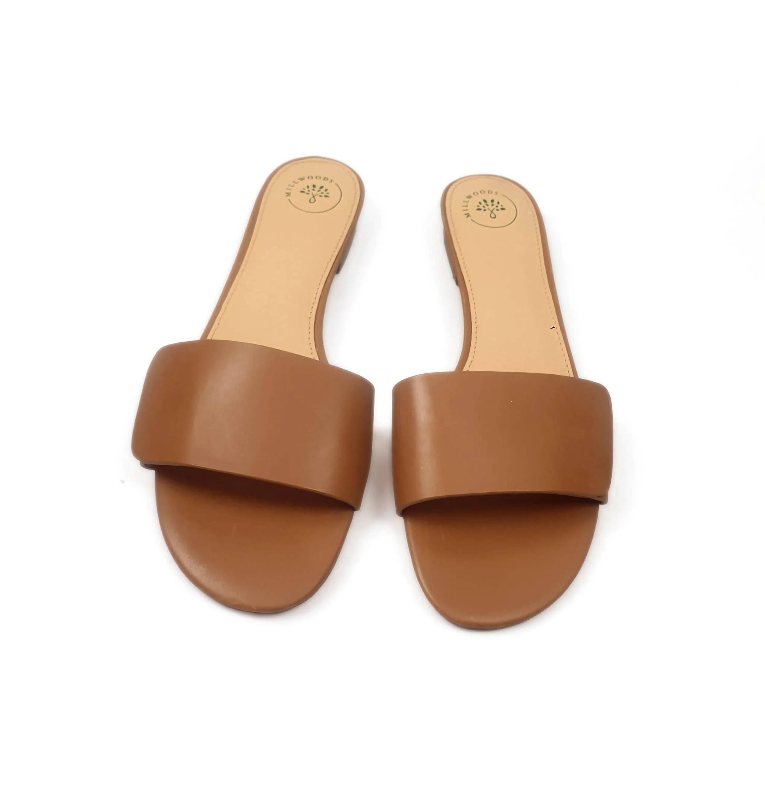 Millwoods brown slides size 41 (unworn, as new)
