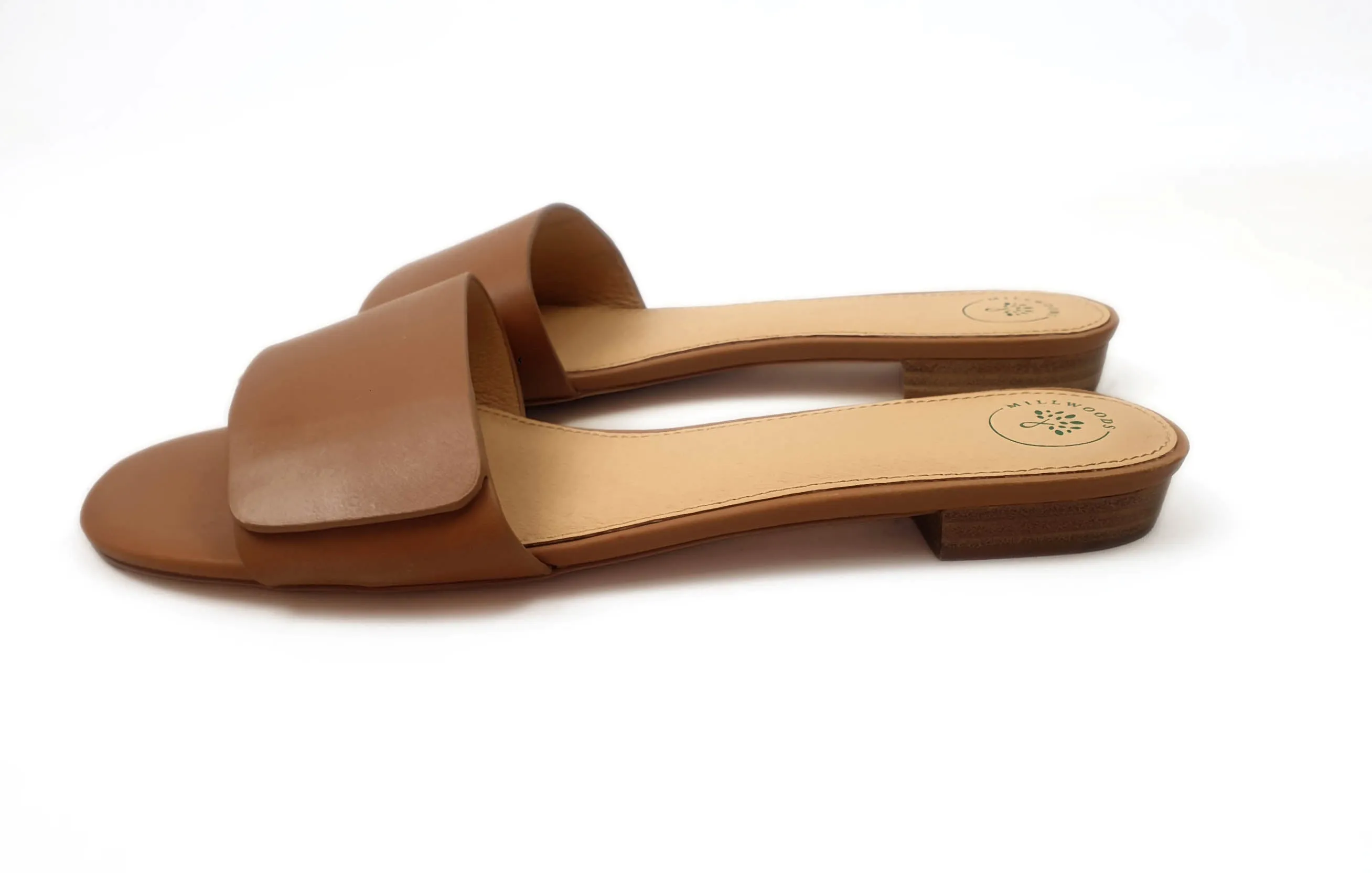 Millwoods brown slides size 41 (unworn, as new)