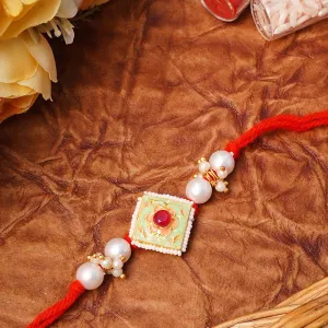 Mint Green Meenakari Rakhi