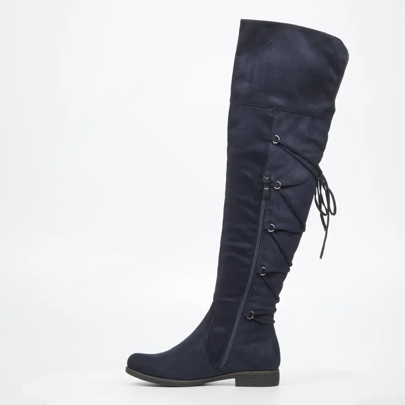 Miss Black knee length Boots