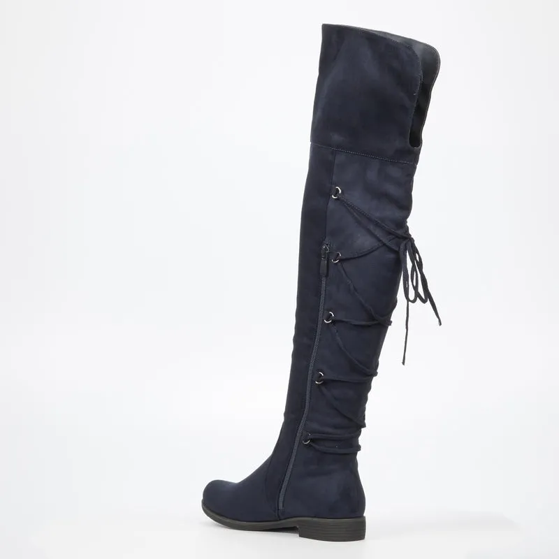 Miss Black knee length Boots