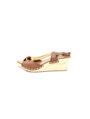 Miu Miu Rope Accent Wedge Sandals