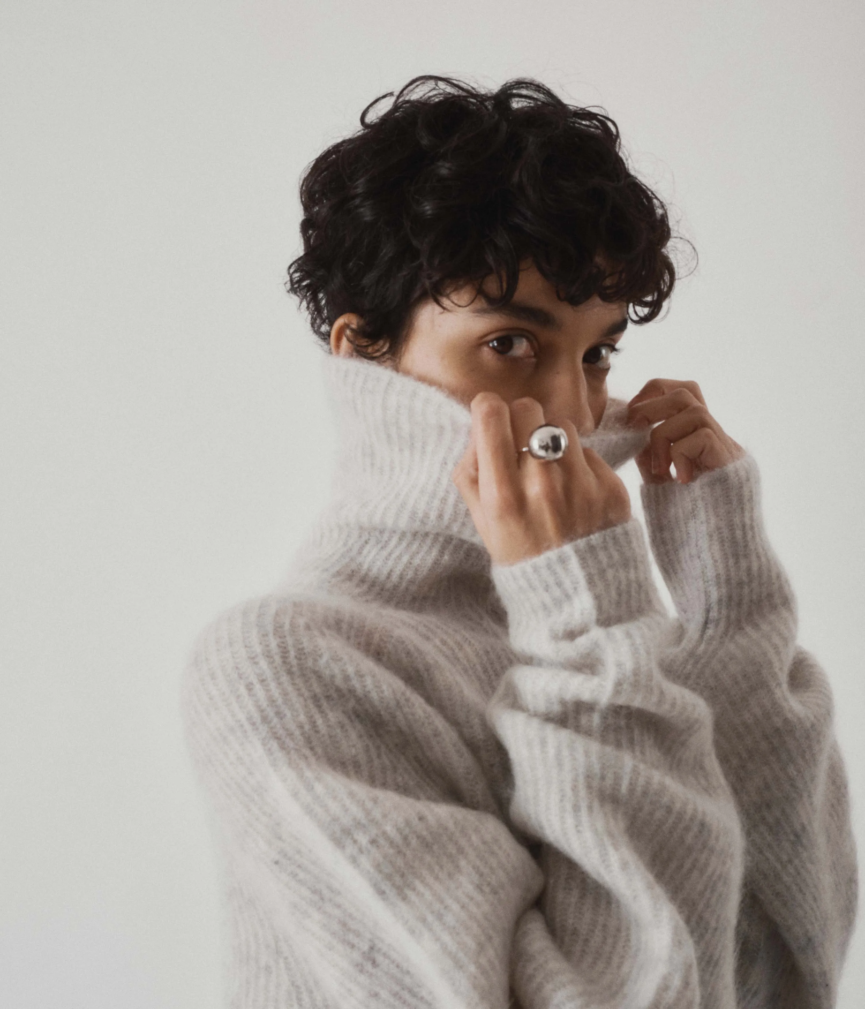 Mohair Highneck in Blizzard