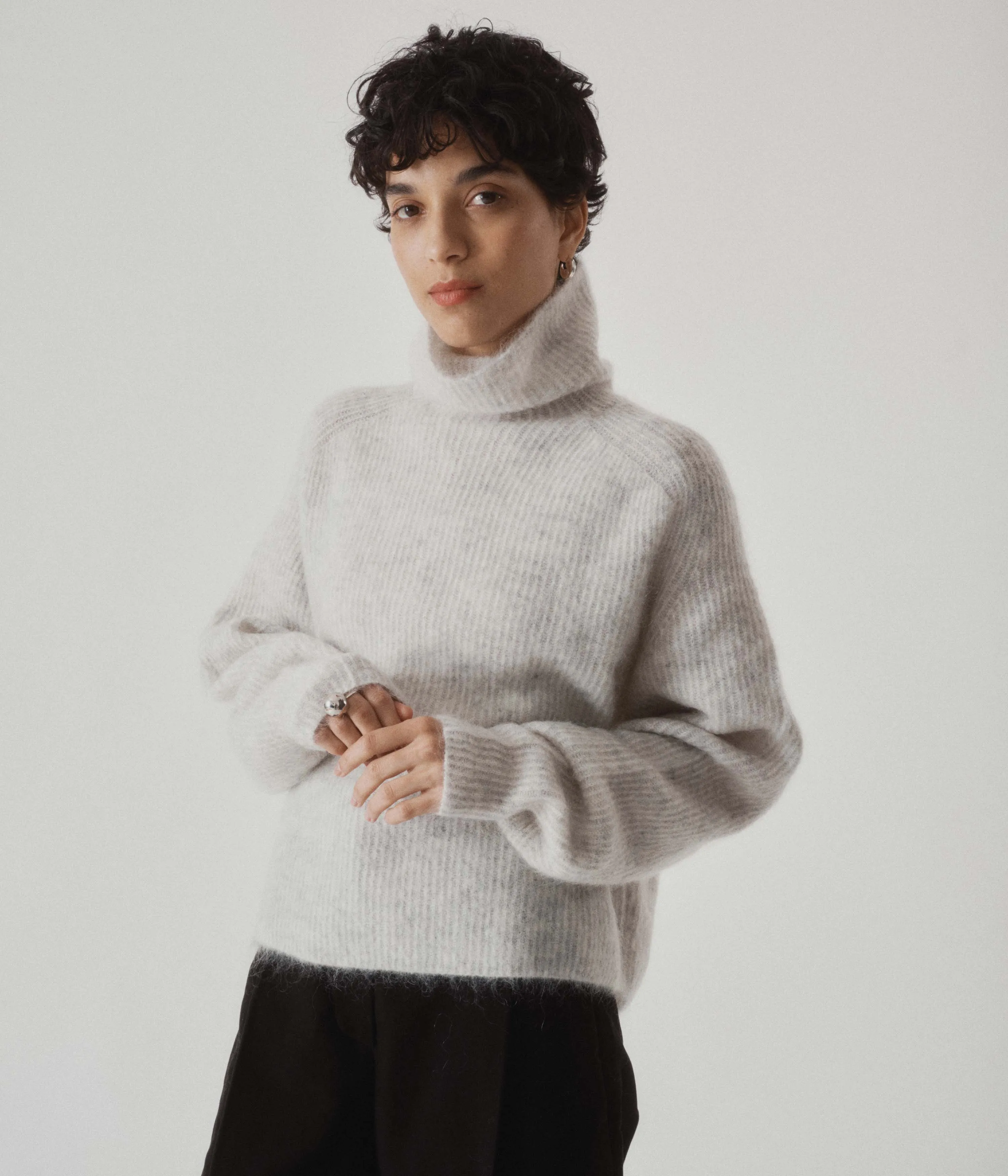 Mohair Highneck in Blizzard