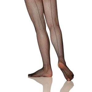 Mondor 326 Cabaret Fishnet Tights with Back Seam in Black - Adult