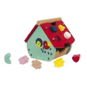 Montessori Wooden Kids Toy | House Shape Sorter With Clock | 18-36 Months