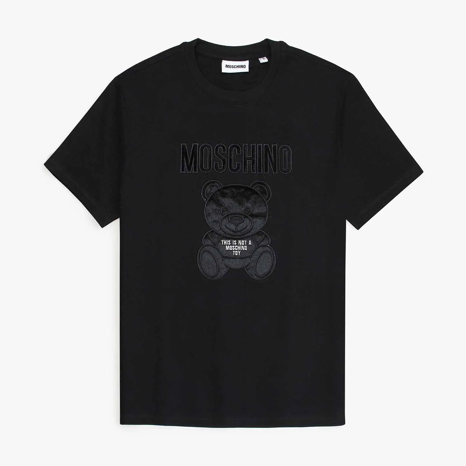Moschino Embroidered Bear Black T-Shirt