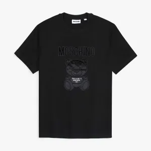 Moschino Embroidered Bear Black T-Shirt