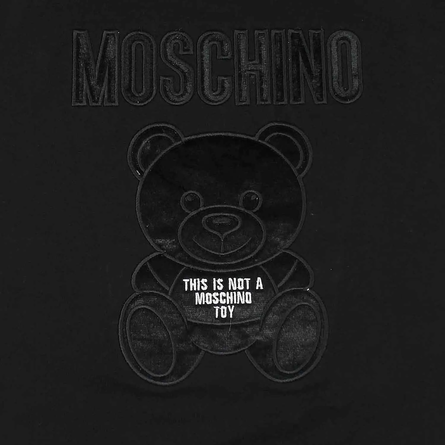 Moschino Embroidered Bear Black T-Shirt
