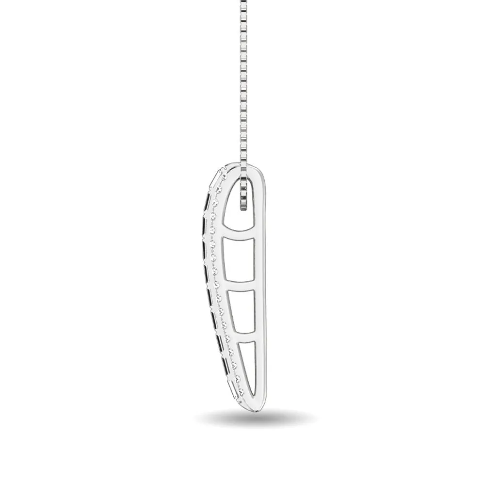 Natural Diamond Round and Baguette Bar Necklace