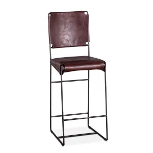 New York Bar Chair Chocolate Leather