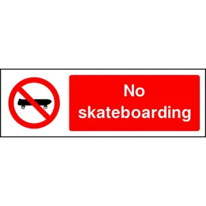 No Skateboarding sign