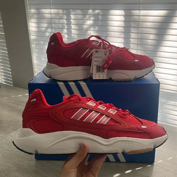 NWT Adidas Originals Men's Ozmillen Shoes - Red/White - IF9594