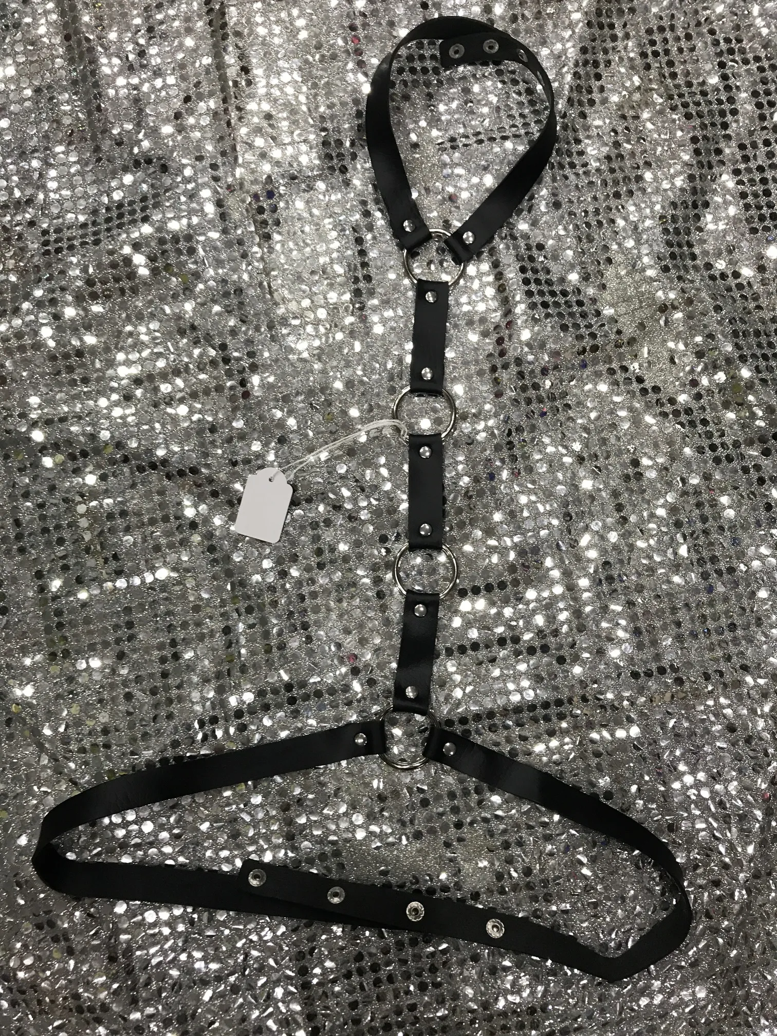 O Ring T Bar Harness Vegan Leather
