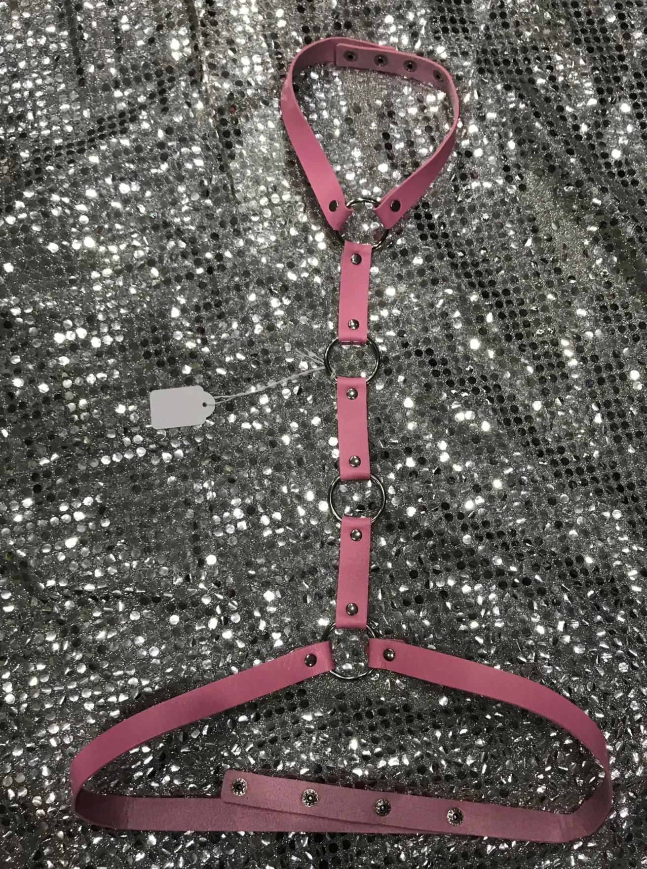 O Ring T Bar Harness Vegan Leather