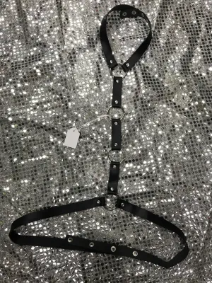 O Ring T Bar Harness Vegan Leather