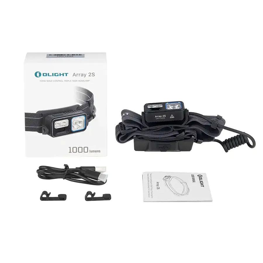 OLIGHT Array 2S USB Rechargeable LED Headlamp 1000 Lumens Black