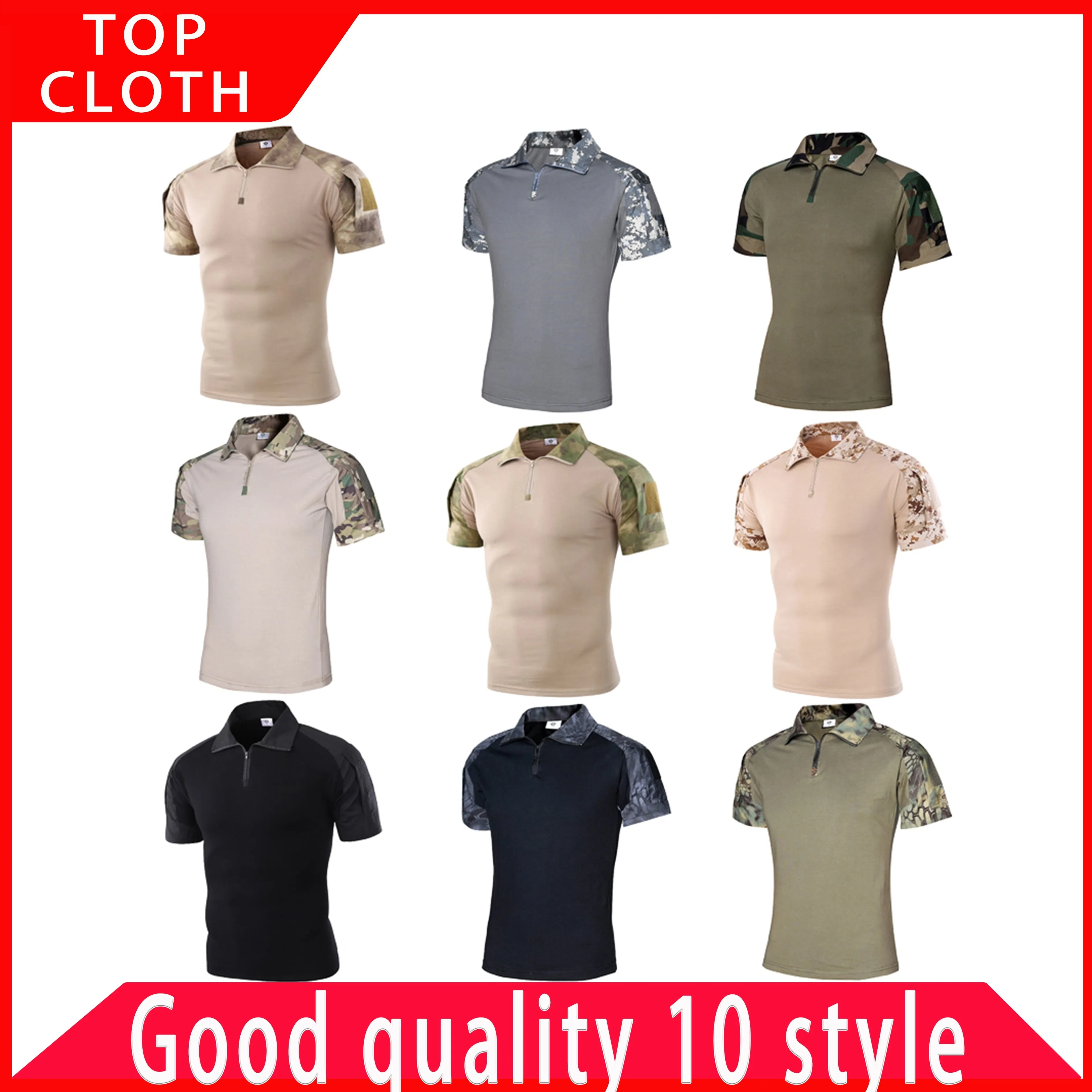Outdoor Camouflage  Militar POLO Shirt US Army Jungle Desert Airforce B
